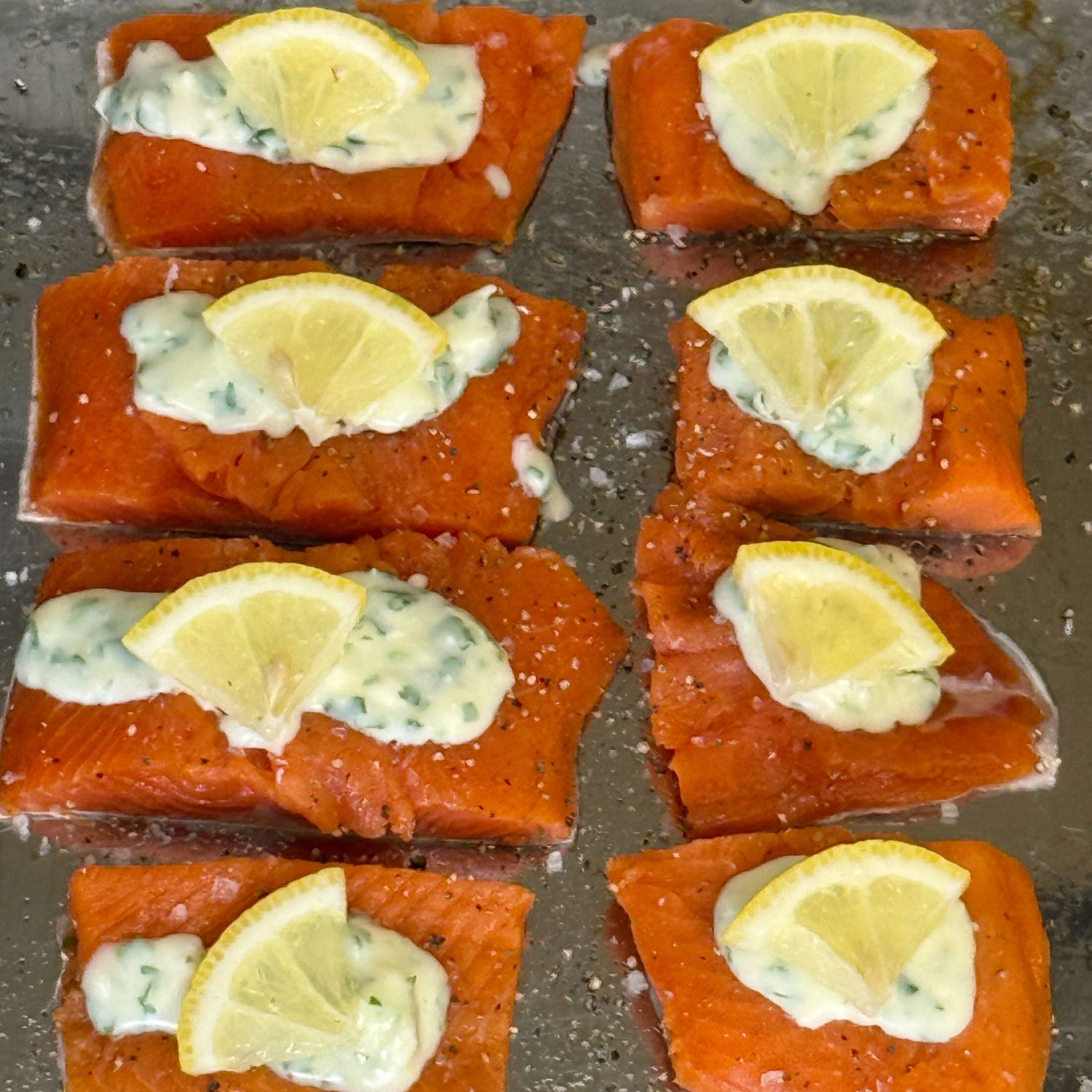 salmon with garlic butter