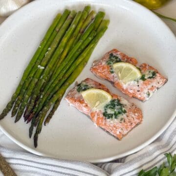 salmon with garlic butter