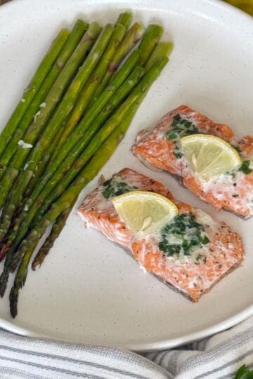 salmon with garlic butter