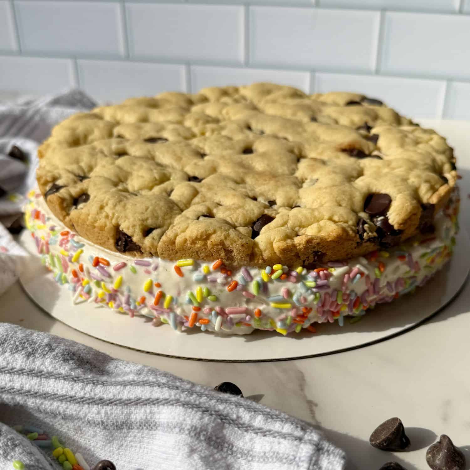 chocolate chip cookie ice cream cake