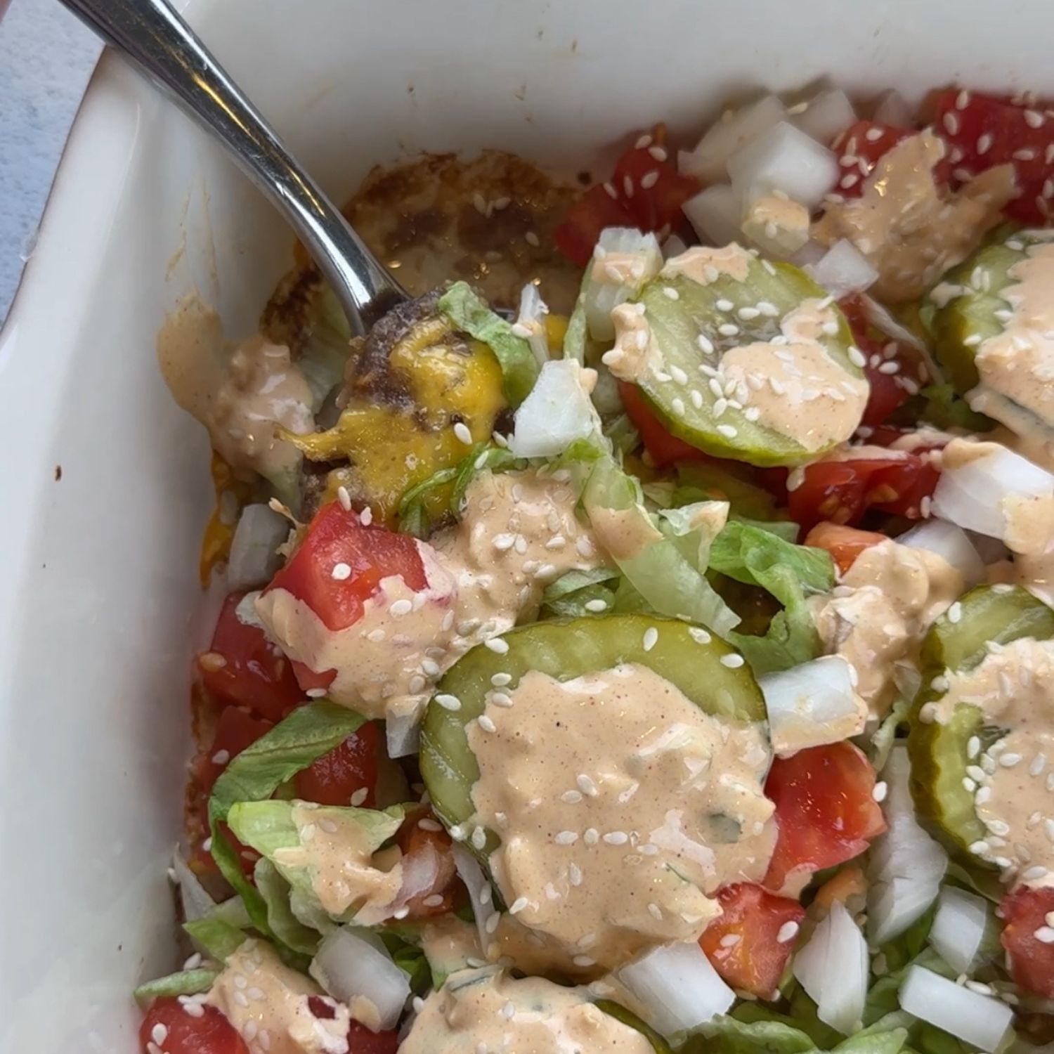 keto big mac casserole